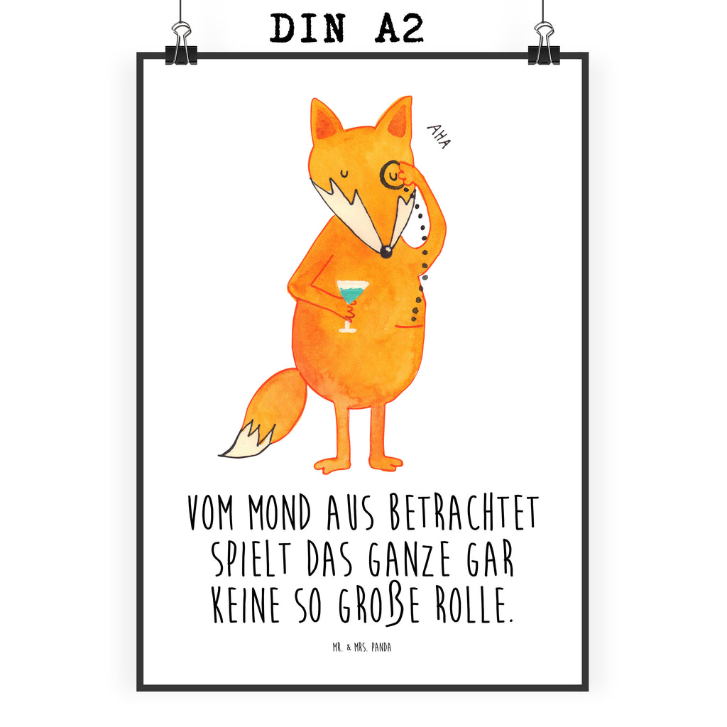 Poster Fuchs Lord Poster, Wandposter, Bild, Wanddeko, Küchenposter, Kinderposter, Wanddeko Bild, Raumdekoration, Wanddekoration, Handgemaltes Poster, Mr. & Mrs. Panda Poster, Designposter, Kunstdruck, Posterdruck, Fuchs, Füchse, tröstende Worte, Spruch lustig, Liebeskummer Geschenk, Motivation Spruch, Problemlösung