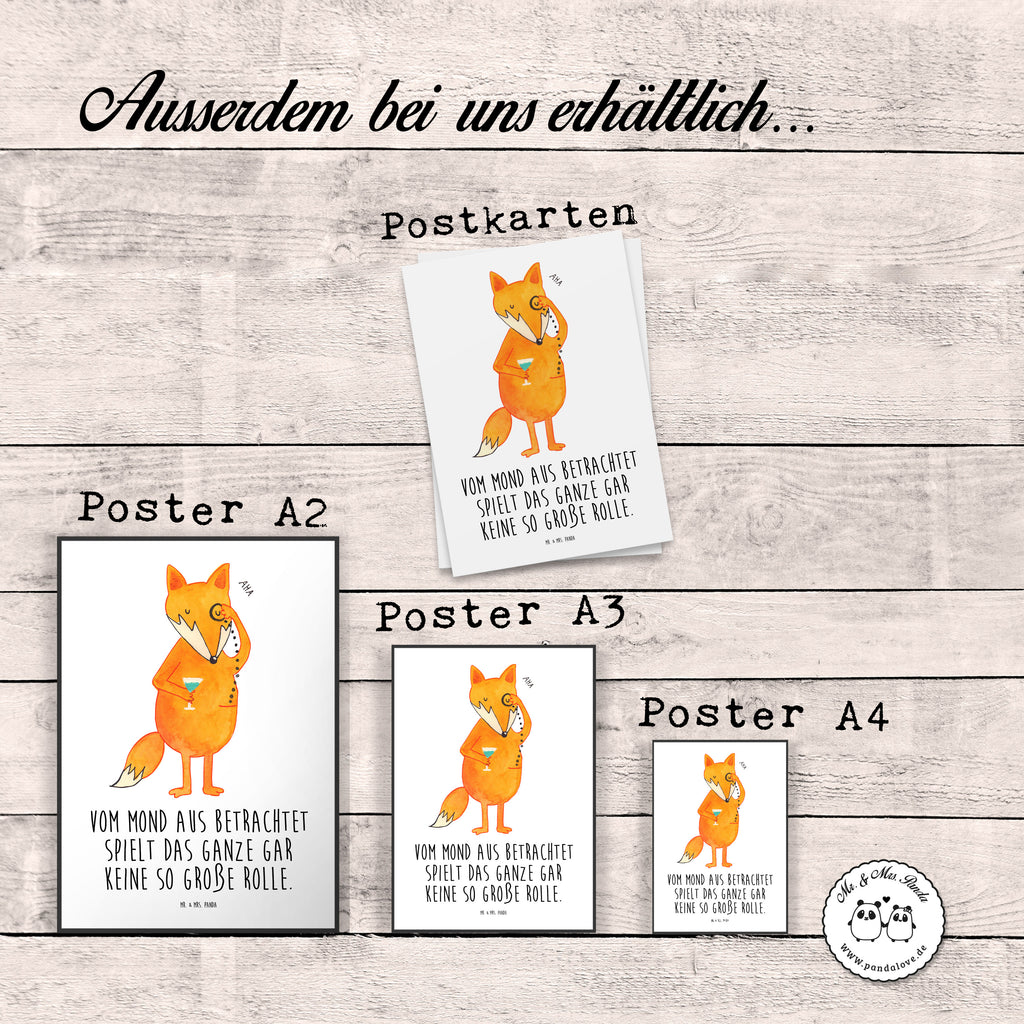 Poster Fuchs Lord Poster, Wandposter, Bild, Wanddeko, Küchenposter, Kinderposter, Wanddeko Bild, Raumdekoration, Wanddekoration, Handgemaltes Poster, Mr. & Mrs. Panda Poster, Designposter, Kunstdruck, Posterdruck, Fuchs, Füchse, tröstende Worte, Spruch lustig, Liebeskummer Geschenk, Motivation Spruch, Problemlösung