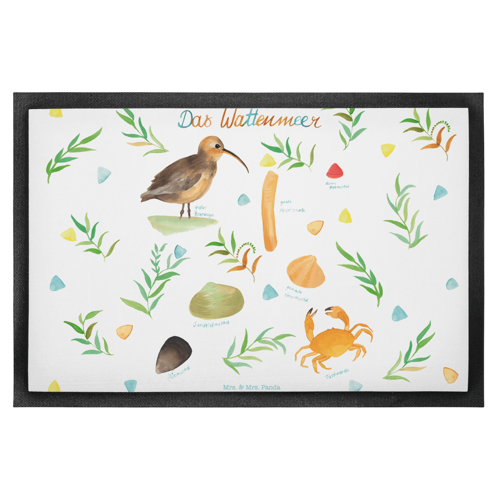 Fußmatte Wattenmeer Türvorleger, Schmutzmatte, Fußabtreter, Matte, Schmutzfänger, Fußabstreifer, Schmutzfangmatte, Türmatte, Motivfußmatte, Haustürmatte, Vorleger, Blumen Deko, Frühlings Deko, Sommer Deko, Dekoration, positive Botschaft, Naturliebhaber, Outdoor, Natur, Abenteuer, Wattenmeer, Vögel, Meer, See, Nordsee, Ostsee, Muschel, Natur Motiv, Watt, Deko Badezimmer, Ebbe, Flut, Geschenk Maritim