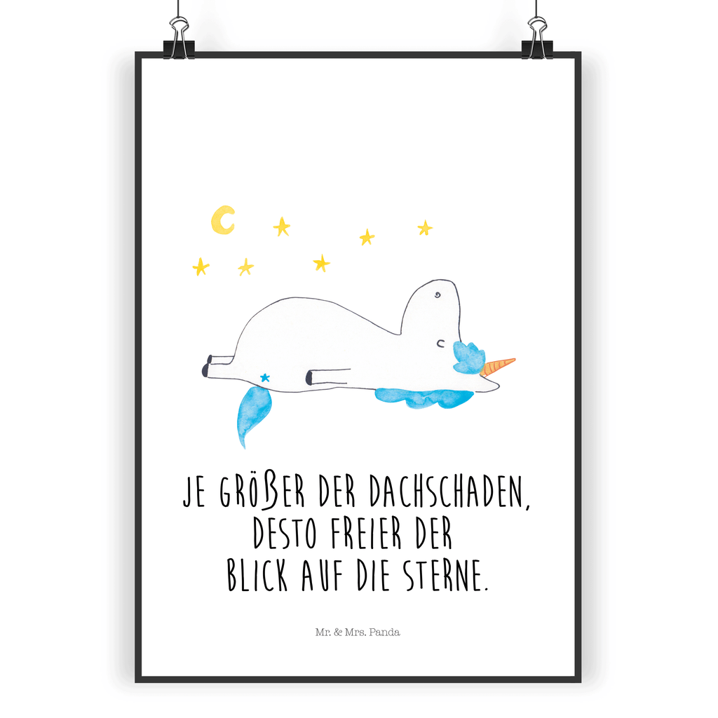 Poster Einhorn Sternenhimmel Poster, Wandposter, Bild, Wanddeko, Küchenposter, Kinderposter, Wanddeko Bild, Raumdekoration, Wanddekoration, Handgemaltes Poster, Mr. & Mrs. Panda Poster, Designposter, Kunstdruck, Posterdruck, Einhorn, Einhörner, Einhorn Deko, Pegasus, Unicorn, Sterne, Dachschaden, Verrückt, Sternenhimmel