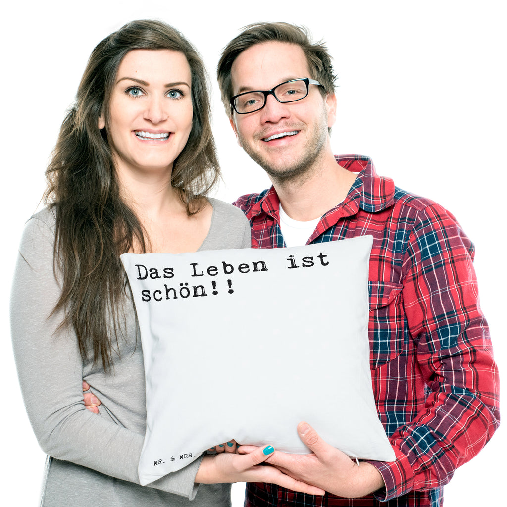 40x40 Kissen Sprüche und Zitate Das Leben ist schön!! Kissenhülle, Kopfkissen, Sofakissen, Dekokissen, Motivkissen, Spruch, Sprüche, lustig, Weisheiten, Zitate, Spruch Sprüche Weisheiten Zitate Lustig Weisheit Worte