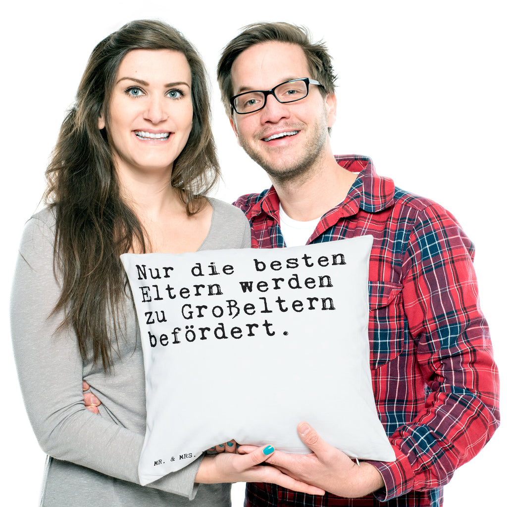 40x40 Kissen Sprüche und Zitate Nur die besten Eltern werden zu Großeltern befördert. Kissenhülle, Kopfkissen, Sofakissen, Dekokissen, Motivkissen, Spruch, Sprüche, lustig, Weisheiten, Zitate, Spruch Sprüche Weisheiten Zitate Lustig Weisheit Worte