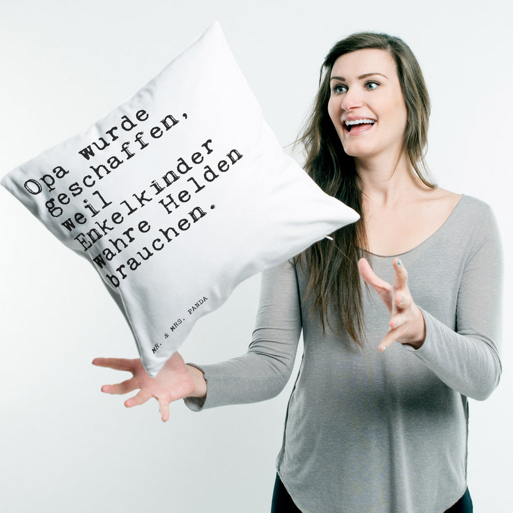 40x40 Kissen Sprüche und Zitate Opa wurde geschaffen, weil Enkelkinder wahre Helden brauchen. Kissenhülle, Kopfkissen, Sofakissen, Dekokissen, Motivkissen, Spruch, Sprüche, lustig, Weisheiten, Zitate, Spruch Sprüche Weisheiten Zitate Lustig Weisheit Worte