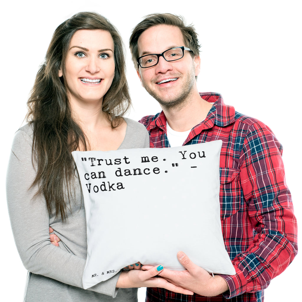 40x40 Kissen Sprüche und Zitate "Trust me. You can dance." - Vodka Kissenhülle, Kopfkissen, Sofakissen, Dekokissen, Motivkissen, Spruch, Sprüche, lustig, Weisheiten, Zitate, Spruch Sprüche Weisheiten Zitate Lustig Weisheit Worte