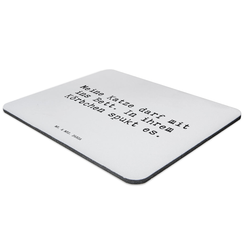 Mauspad Sprüche und Zitate Meine Katze darf mit ins Bett. In ihrem Körbchen spukt es. Mousepad, Computer zubehör, Büroausstattung, PC Zubehör, Arbeitszimmer, Mauspad, Einzigartiges Mauspad, Designer Mauspad, Spruch, Sprüche, lustig, Weisheiten, Zitate, Spruch Sprüche Weisheiten Zitate Lustig Weisheit Worte