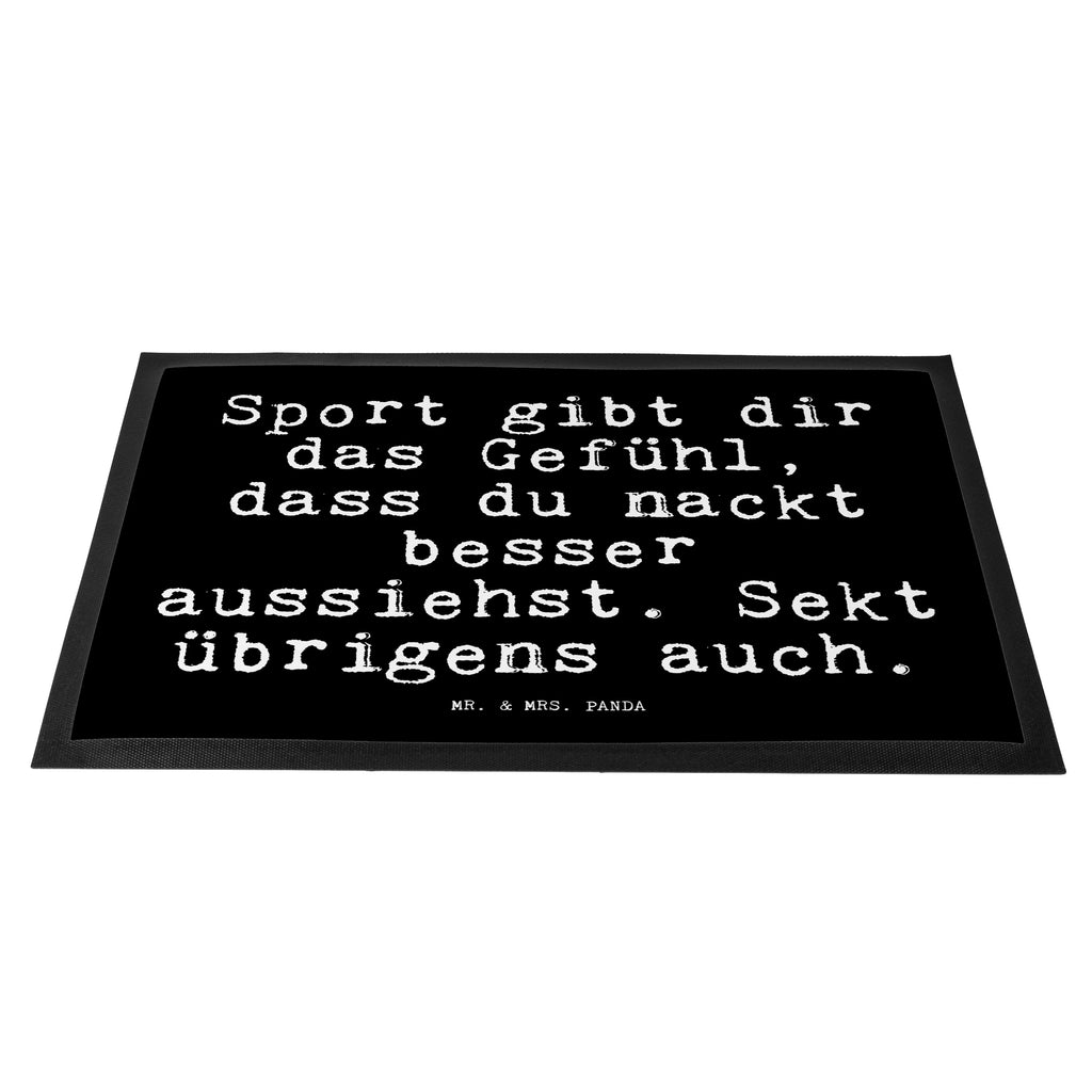 Fußmatte Fun Talk Sport gibt dir das Gefühl, dass du nackt besser aussiehst. Sekt übrigens auch. Türvorleger, Schmutzmatte, Fußabtreter, Matte, Schmutzfänger, Fußabstreifer, Schmutzfangmatte, Türmatte, Motivfußmatte, Haustürmatte, Vorleger, Spruch, Sprüche, lustig, Weisheiten, Zitate, Glizer Spruch Sprüche Weisheiten Zitate Lustig Weisheit Worte