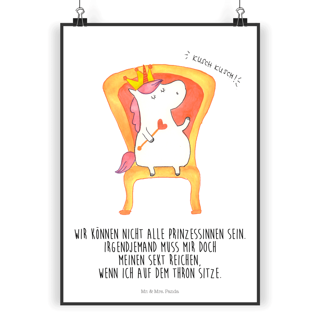 Poster Einhorn König Poster, Wandposter, Bild, Wanddeko, Küchenposter, Kinderposter, Wanddeko Bild, Raumdekoration, Wanddekoration, Handgemaltes Poster, Mr. & Mrs. Panda Poster, Designposter, Kunstdruck, Posterdruck, Einhorn, Einhörner, Einhorn Deko, Pegasus, Unicorn, König, Präsident, Bundeskanzler, Herrscher, Kaiser, Prinzessin, Krone