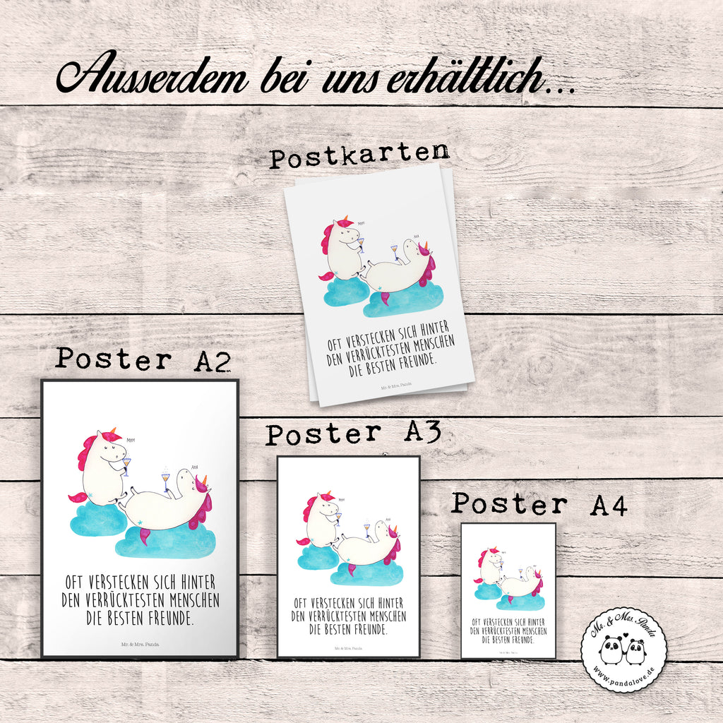 Poster Einhörner Sekt Poster, Wandposter, Bild, Wanddeko, Küchenposter, Kinderposter, Wanddeko Bild, Raumdekoration, Wanddekoration, Handgemaltes Poster, Mr. & Mrs. Panda Poster, Designposter, Kunstdruck, Posterdruck, Einhorn, Einhörner, Einhorn Deko, Pegasus, Unicorn, Freundinnen, Freundin, BFF, Sekt, Mädelsabend, Spaß, Party, Korken, Anstoßen, Beste