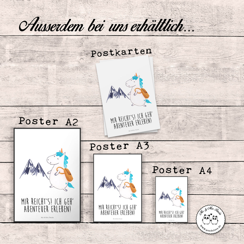 Poster Einhorn Bergsteiger Poster, Wandposter, Bild, Wanddeko, Küchenposter, Kinderposter, Wanddeko Bild, Raumdekoration, Wanddekoration, Handgemaltes Poster, Mr. & Mrs. Panda Poster, Designposter, Kunstdruck, Posterdruck, Einhorn, Einhörner, Einhorn Deko, Pegasus, Unicorn, Bergsteiger, Abenteuer, Berge, Abenteurer, Weltenbummler, Weltreise, Reisen, Urlaub, Entdecker