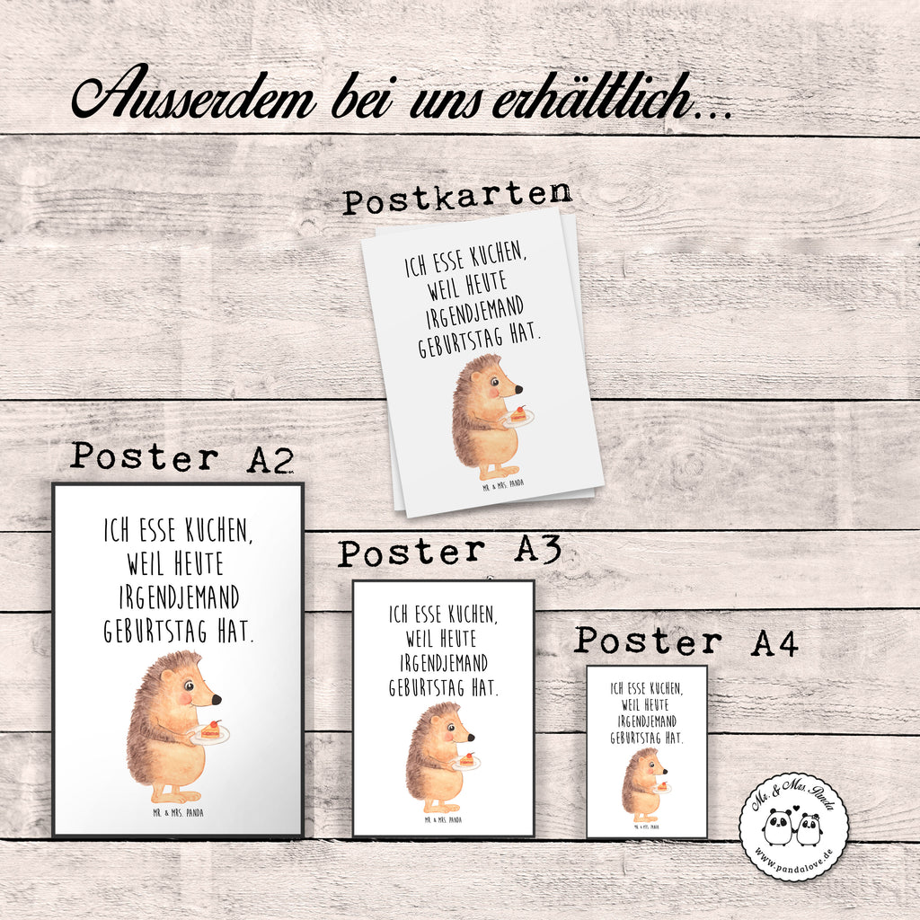 Poster Igel mit Kuchenstück Poster, Wandposter, Bild, Wanddeko, Küchenposter, Kinderposter, Wanddeko Bild, Raumdekoration, Wanddekoration, Handgemaltes Poster, Mr. & Mrs. Panda Poster, Designposter, Kunstdruck, Posterdruck, Tiermotive, Gute Laune, lustige Sprüche, Tiere, Igel, Essen Spruch, Kuchen, Backen Geschenk, Kuchen backen, Einladung Party, Geburtstagskuchen, Torte