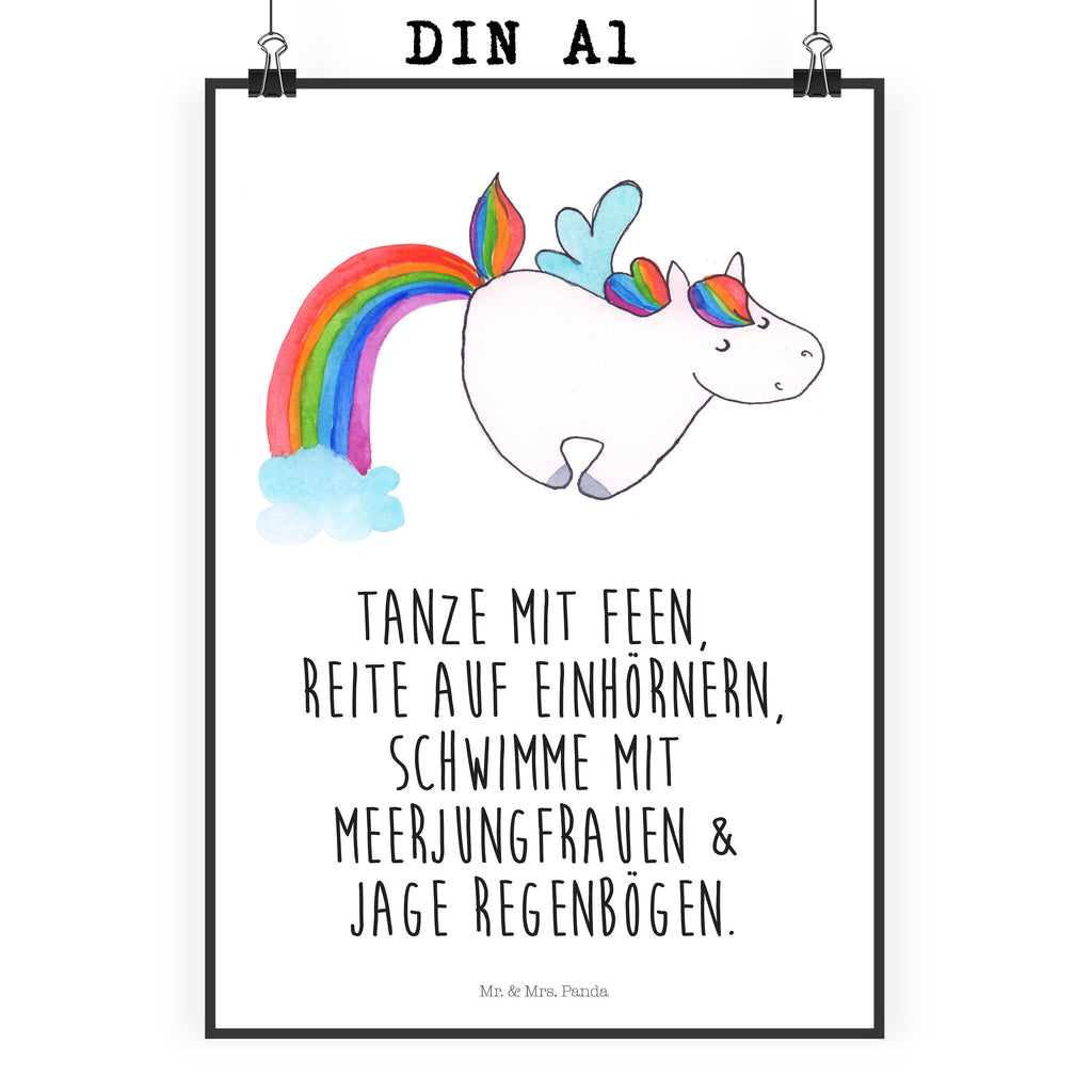 Poster Einhorn Pegasus Poster, Wandposter, Bild, Wanddeko, Küchenposter, Kinderposter, Wanddeko Bild, Raumdekoration, Wanddekoration, Handgemaltes Poster, Mr. & Mrs. Panda Poster, Designposter, Kunstdruck, Posterdruck, Einhorn, Einhörner, Einhorn Deko, Pegasus, Unicorn, Regenbogen, Spielen, Realität, Glitzer, Erwachsenwerden