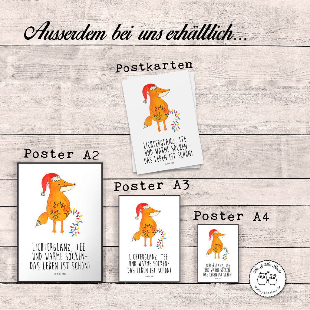 Poster Fuchs Weihnachten Poster, Wandposter, Bild, Wanddeko, Küchenposter, Kinderposter, Wanddeko Bild, Raumdekoration, Wanddekoration, Handgemaltes Poster, Mr. & Mrs. Panda Poster, Designposter, Kunstdruck, Posterdruck, Winter, Weihnachten, Weihnachtsdeko, Nikolaus, Advent, Heiligabend, Wintermotiv, Fuchs, Füchse, Spruch schön, Geschenk Weihnachten, Weihnachtsmann, Weihnachtszeit