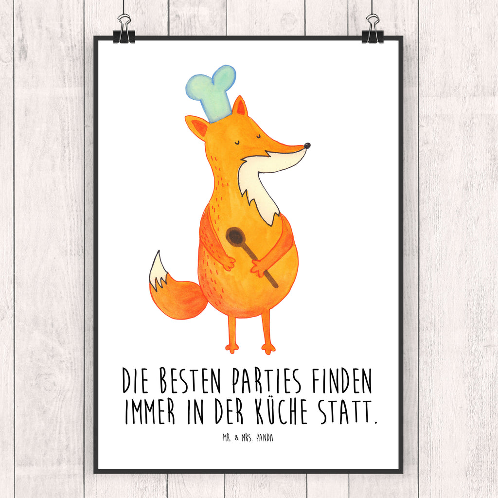 Poster Fuchs Koch Poster, Wandposter, Bild, Wanddeko, Küchenposter, Kinderposter, Wanddeko Bild, Raumdekoration, Wanddekoration, Handgemaltes Poster, Mr. & Mrs. Panda Poster, Designposter, Kunstdruck, Posterdruck, Fuchs, Füchse, Koch Geschenk, Küche Spruch, Küche Deko, Köche, Bäcker, Party Spruch, Spruch lustig, witzig