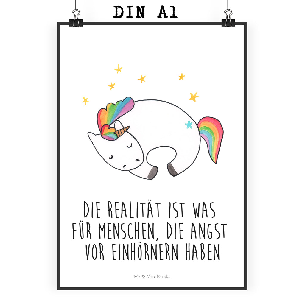 Poster Einhorn Nacht Poster, Wandposter, Bild, Wanddeko, Küchenposter, Kinderposter, Wanddeko Bild, Raumdekoration, Wanddekoration, Handgemaltes Poster, Mr. & Mrs. Panda Poster, Designposter, Kunstdruck, Posterdruck, Einhorn, Einhörner, Einhorn Deko, Pegasus, Unicorn, Träume, Traum, unicorn, Realität, Menschen, Geschenk, Ruhe, Freundin