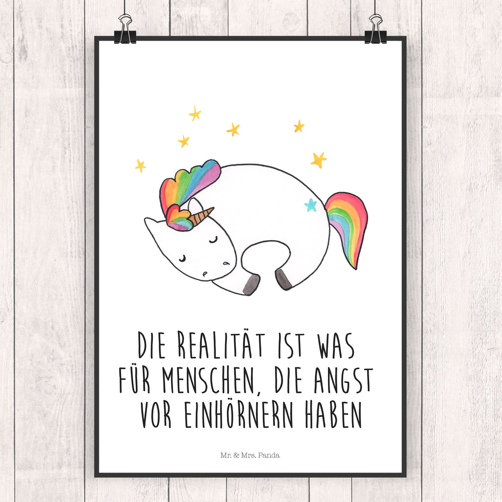 Poster Einhorn Nacht Poster, Wandposter, Bild, Wanddeko, Küchenposter, Kinderposter, Wanddeko Bild, Raumdekoration, Wanddekoration, Handgemaltes Poster, Mr. & Mrs. Panda Poster, Designposter, Kunstdruck, Posterdruck, Einhorn, Einhörner, Einhorn Deko, Pegasus, Unicorn, Träume, Traum, unicorn, Realität, Menschen, Geschenk, Ruhe, Freundin