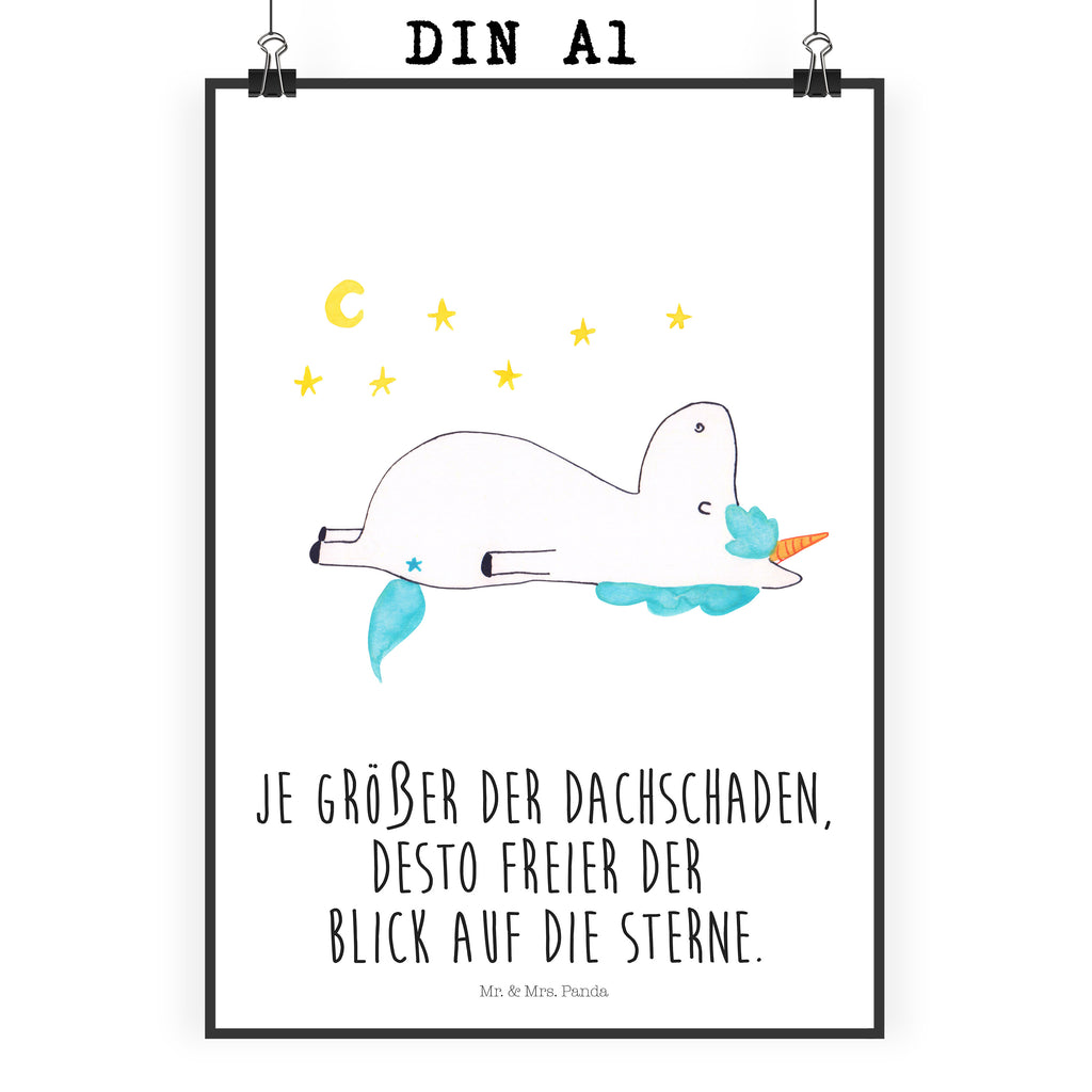 Poster Einhorn Sternenhimmel Poster, Wandposter, Bild, Wanddeko, Küchenposter, Kinderposter, Wanddeko Bild, Raumdekoration, Wanddekoration, Handgemaltes Poster, Mr. & Mrs. Panda Poster, Designposter, Kunstdruck, Posterdruck, Einhorn, Einhörner, Einhorn Deko, Pegasus, Unicorn, Sterne, Dachschaden, Verrückt, Sternenhimmel