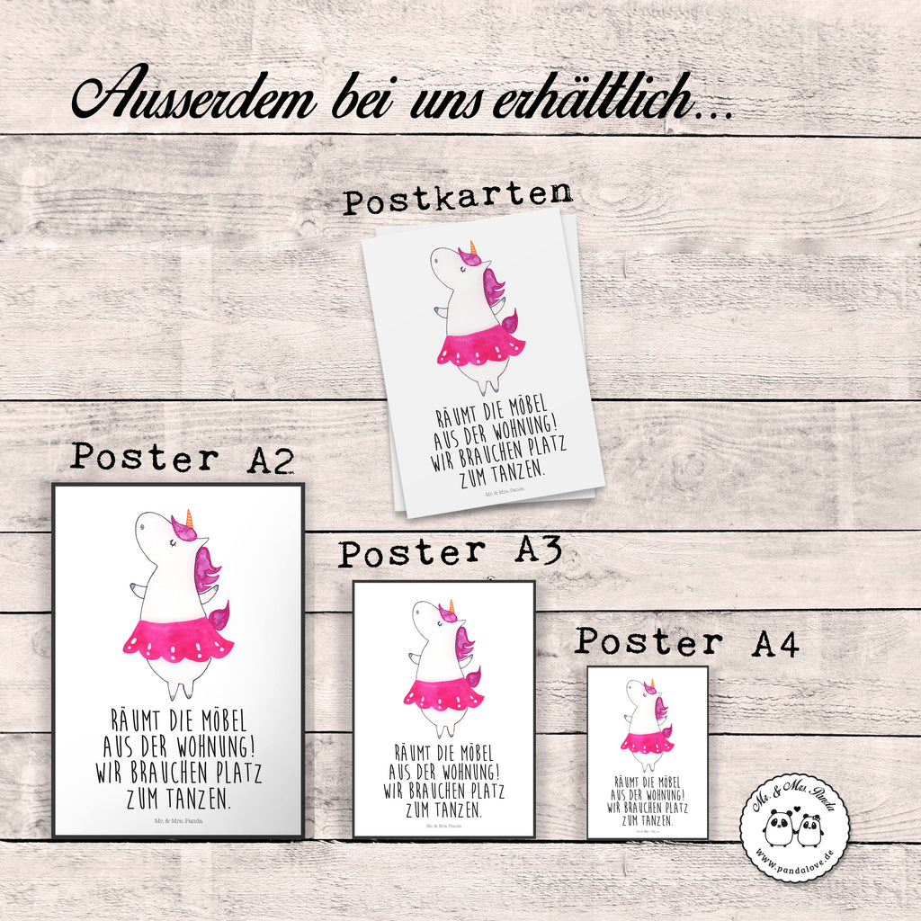 Poster Einhorn Ballerina Poster, Wandposter, Bild, Wanddeko, Küchenposter, Kinderposter, Wanddeko Bild, Raumdekoration, Wanddekoration, Handgemaltes Poster, Mr. & Mrs. Panda Poster, Designposter, Kunstdruck, Posterdruck, Einhorn, Einhörner, Einhorn Deko, Pegasus, Unicorn, Tanzen, Ballerina, Party, Wohnung, Spaß, Feiern, Geburtstag, Tänzerin, Lebenslust, Lebensfreude