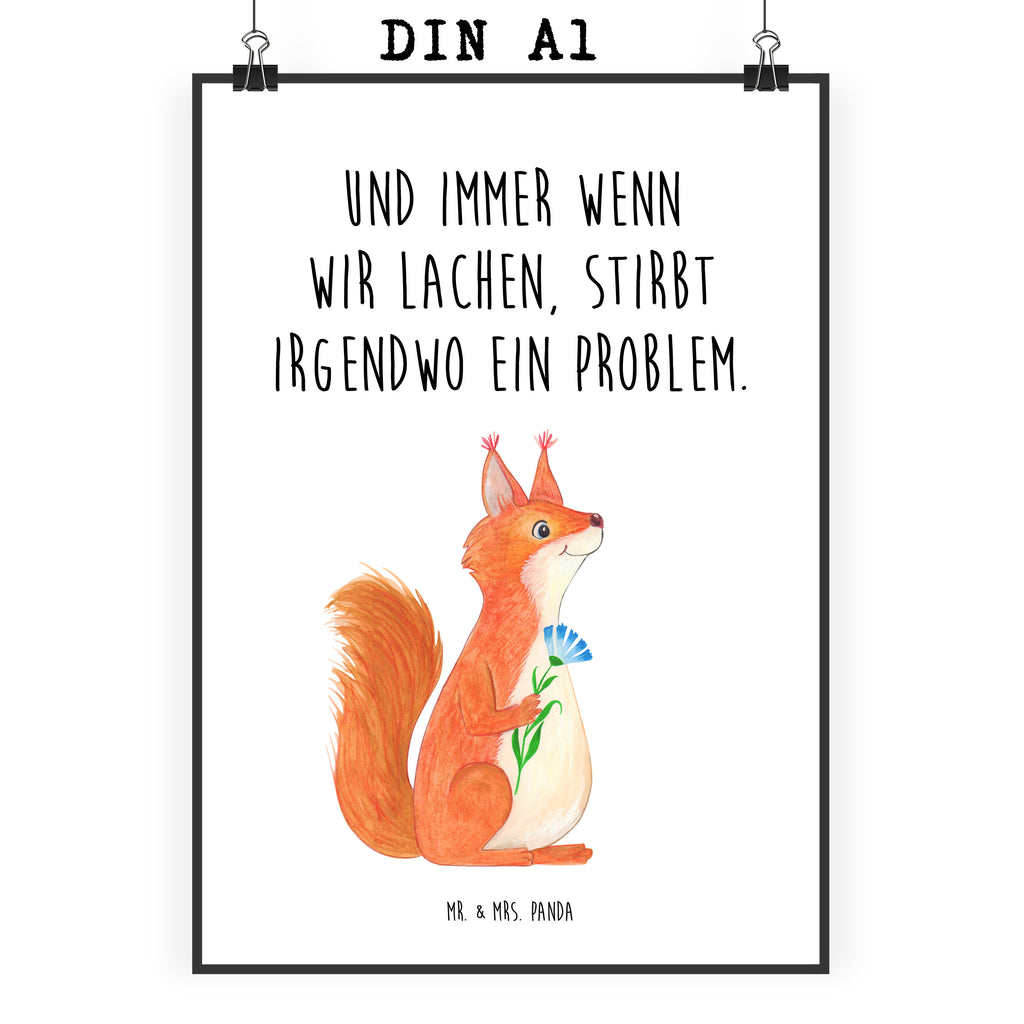 Poster Eichhörnchen Blume Poster, Wandposter, Bild, Wanddeko, Küchenposter, Kinderposter, Wanddeko Bild, Raumdekoration, Wanddekoration, Handgemaltes Poster, Mr. & Mrs. Panda Poster, Designposter, Kunstdruck, Posterdruck, Tiermotive, Gute Laune, lustige Sprüche, Tiere, Eichhörnchen, Eichhorn, Spruch positiv, Lachen, Spaß, Motivation Sprüche, Motivation Bilder, glücklich Spruch, Spruch Deko