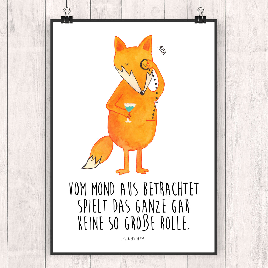 Poster Fuchs Lord Poster, Wandposter, Bild, Wanddeko, Küchenposter, Kinderposter, Wanddeko Bild, Raumdekoration, Wanddekoration, Handgemaltes Poster, Mr. & Mrs. Panda Poster, Designposter, Kunstdruck, Posterdruck, Fuchs, Füchse, tröstende Worte, Spruch lustig, Liebeskummer Geschenk, Motivation Spruch, Problemlösung
