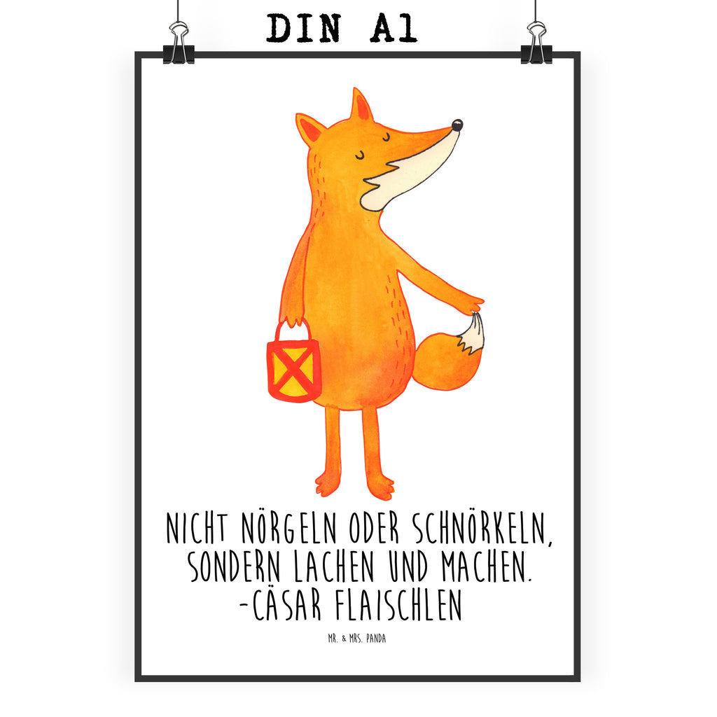 Poster Fuchs Laterne Poster, Wandposter, Bild, Wanddeko, Küchenposter, Kinderposter, Wanddeko Bild, Raumdekoration, Wanddekoration, Handgemaltes Poster, Mr. & Mrs. Panda Poster, Designposter, Kunstdruck, Posterdruck, Fuchs, Füchse, Spruch trösten, Liebeskummer Spruch, Laterne, Sankt Martin, Laternenumzug, Aufmuntern, Cäsar Otto Hugo Flaischlen
