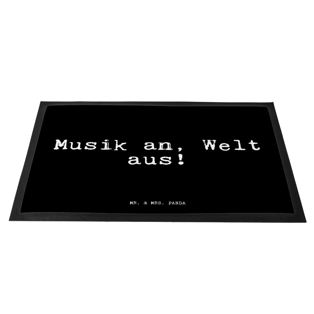 Fußmatte Fun Talk Musik an, Welt aus! Türvorleger, Schmutzmatte, Fußabtreter, Matte, Schmutzfänger, Fußabstreifer, Schmutzfangmatte, Türmatte, Motivfußmatte, Haustürmatte, Vorleger, Spruch, Sprüche, lustig, Weisheiten, Zitate, Glizer Spruch Sprüche Weisheiten Zitate Lustig Weisheit Worte