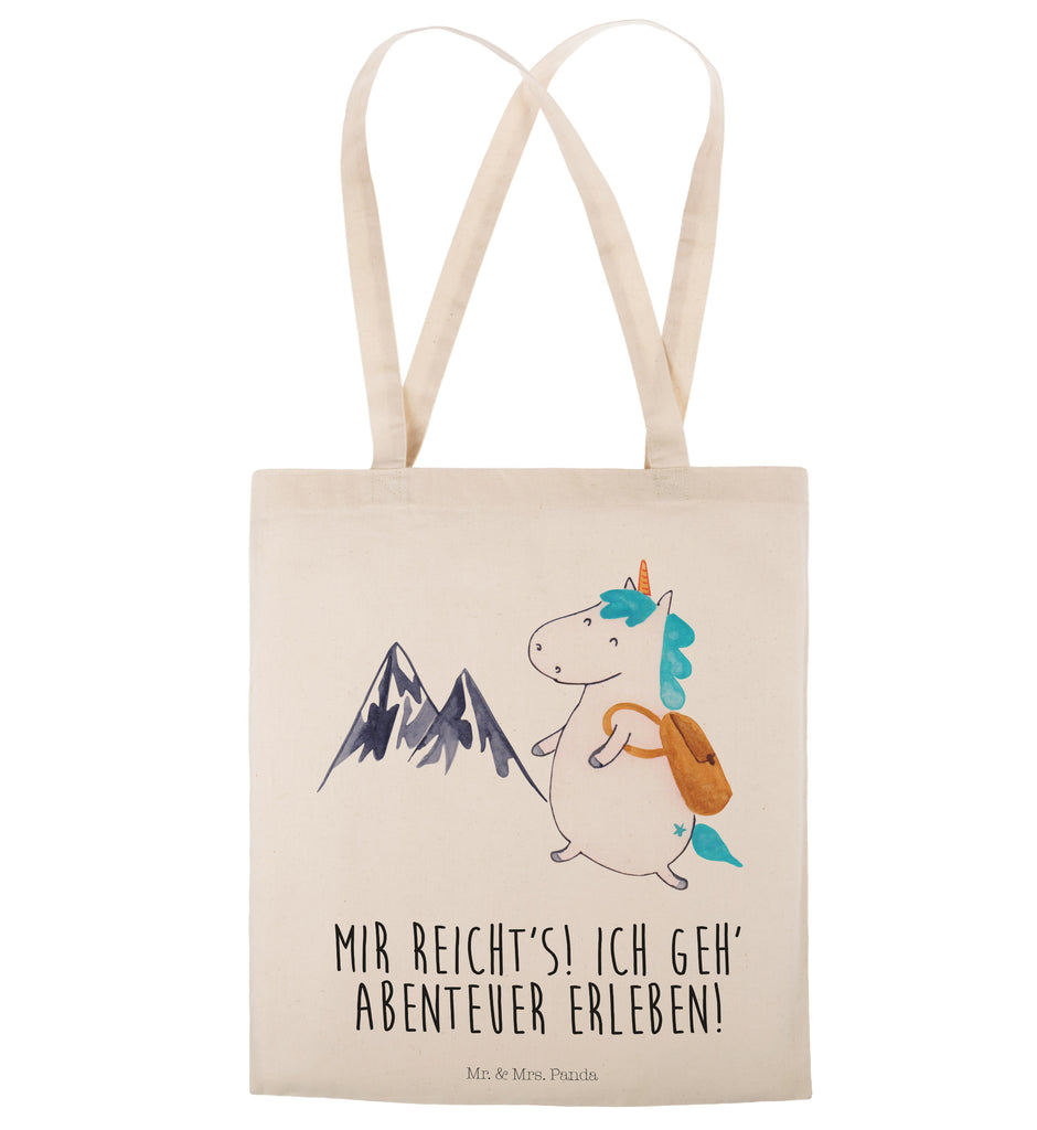 Tragetasche Einhorn Bergsteiger Beuteltasche, Beutel, Einkaufstasche, Jutebeutel, Stoffbeutel, Einhorn, Einhörner, Einhorn Deko, Pegasus, Unicorn, Bergsteiger, Abenteuer, Berge, Abenteurer, Weltenbummler, Weltreise, Reisen, Urlaub, Entdecker