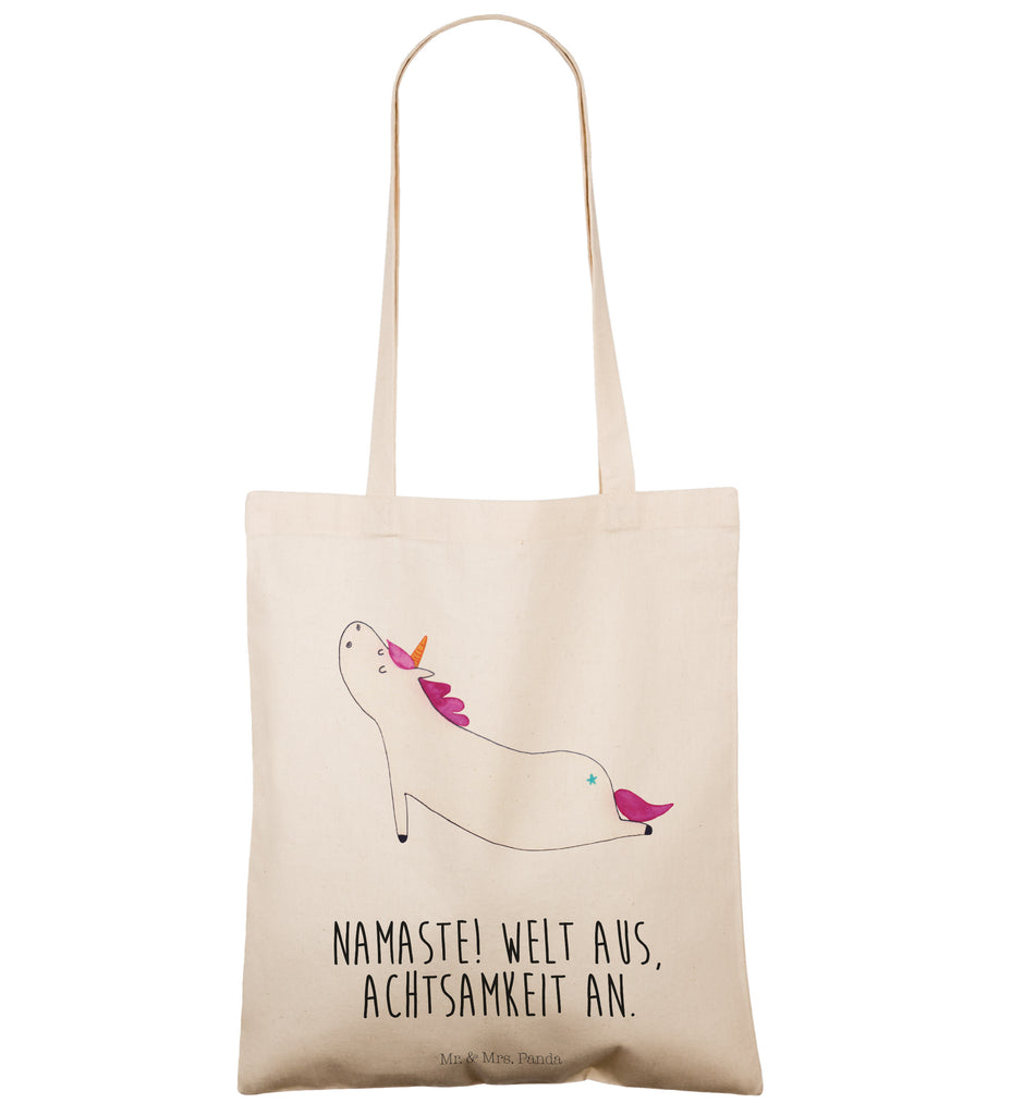 Tragetasche Einhorn Yoga Beuteltasche, Beutel, Einkaufstasche, Jutebeutel, Stoffbeutel, Einhorn, Einhörner, Einhorn Deko, Pegasus, Unicorn, Yoga, Namaste, Achtsamkeit, Entspannung, Joga, Yogamatte, Sport, lustig, witzig, süß
