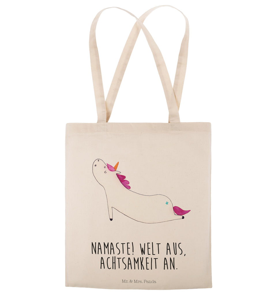 Tragetasche Einhorn Yoga Beuteltasche, Beutel, Einkaufstasche, Jutebeutel, Stoffbeutel, Einhorn, Einhörner, Einhorn Deko, Pegasus, Unicorn, Yoga, Namaste, Achtsamkeit, Entspannung, Joga, Yogamatte, Sport, lustig, witzig, süß