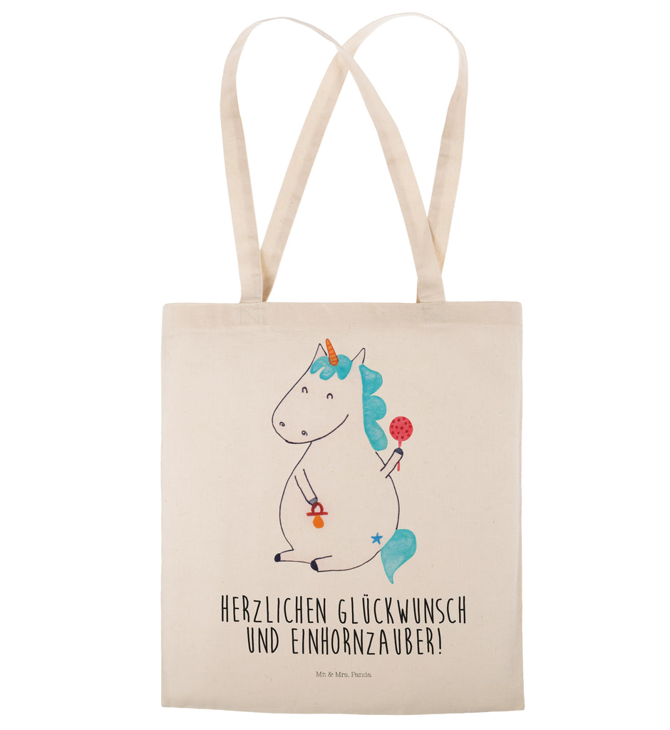 Tragetasche Einhorn Baby Beuteltasche, Beutel, Einkaufstasche, Jutebeutel, Stoffbeutel, Einhorn, Einhörner, Einhorn Deko, Pegasus, Unicorn, Mutter, Geburt, Geburtstag, erstes Kind, Baby, Babyglück, Nachwuchs, Eltern, Party, Kind, Schnuller