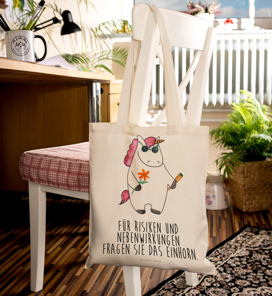 Tragetasche Einhorn Woodstock Beuteltasche, Beutel, Einkaufstasche, Jutebeutel, Stoffbeutel, Einhorn, Einhörner, Einhorn Deko, Pegasus, Unicorn, Kiffen, Joint, Zigarette, Alkohol, Party, Spaß. lustig, witzig, Woodstock