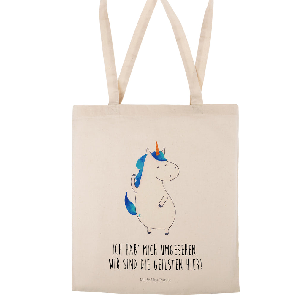 Tragetasche Einhorn Mann Beuteltasche, Beutel, Einkaufstasche, Jutebeutel, Stoffbeutel, Einhorn, Einhörner, Einhorn Deko, Pegasus, Unicorn, cool, Mann, Freundin, Familie, bester Freund, BFF, Party, hübsch, beste