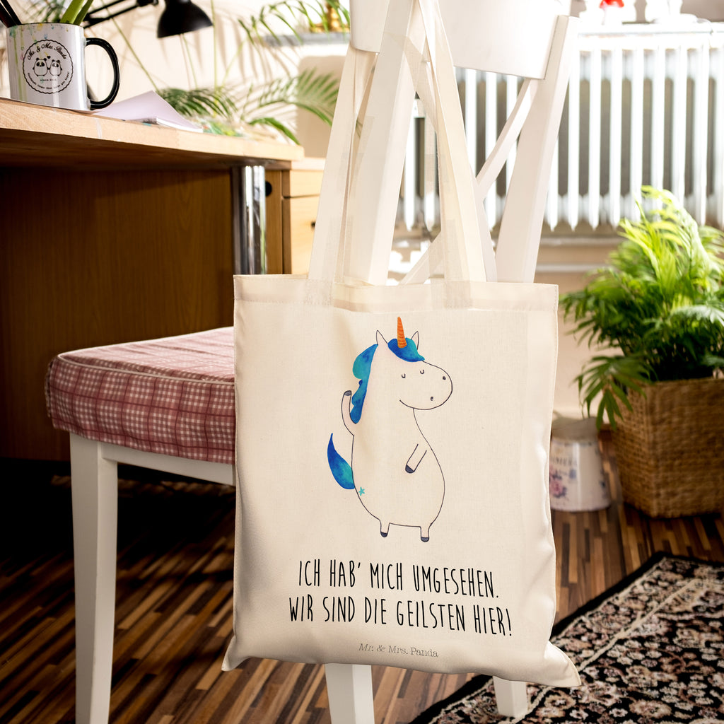 Tragetasche Einhorn Mann Beuteltasche, Beutel, Einkaufstasche, Jutebeutel, Stoffbeutel, Einhorn, Einhörner, Einhorn Deko, Pegasus, Unicorn, cool, Mann, Freundin, Familie, bester Freund, BFF, Party, hübsch, beste