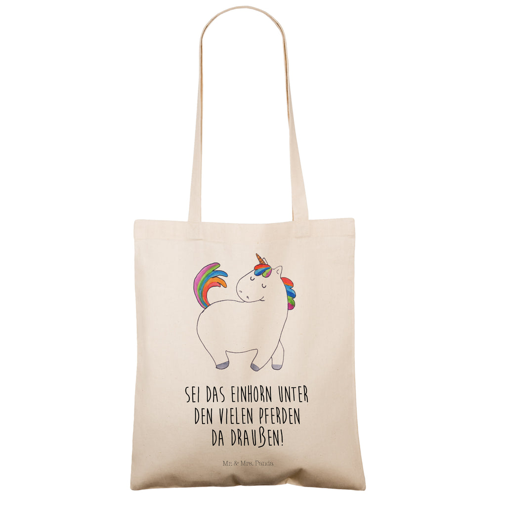 Tragetasche Einhorn stolzierend Beuteltasche, Beutel, Einkaufstasche, Jutebeutel, Stoffbeutel, Einhorn, Einhörner, Einhorn Deko, Pegasus, Unicorn, stolz, anders, bunt, Pferd, Reiter, Reiten, Freundin, Geschenk
