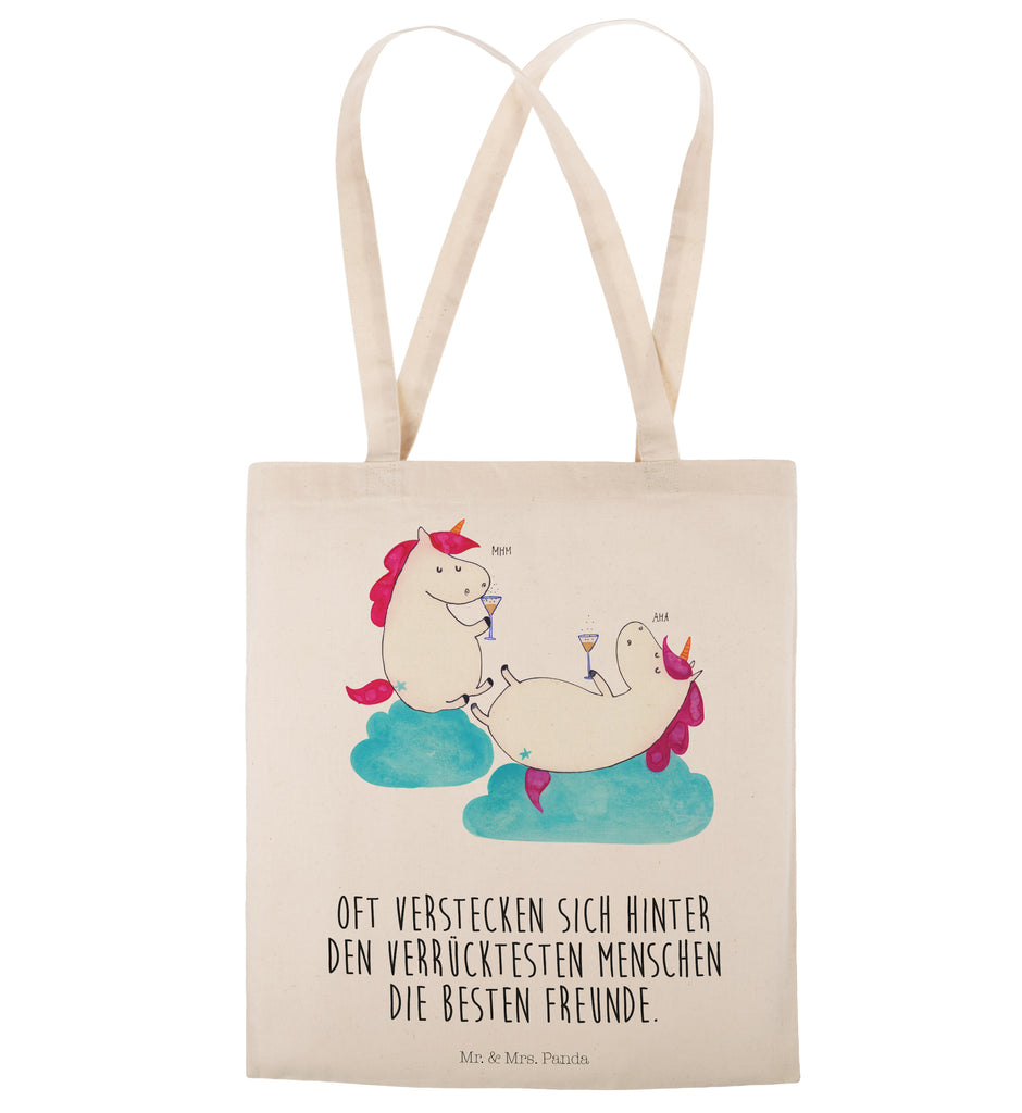 Tragetasche Einhörner Sekt Beuteltasche, Beutel, Einkaufstasche, Jutebeutel, Stoffbeutel, Einhorn, Einhörner, Einhorn Deko, Pegasus, Unicorn, Freundinnen, Freundin, BFF, Sekt, Mädelsabend, Spaß, Party, Korken, Anstoßen, Beste