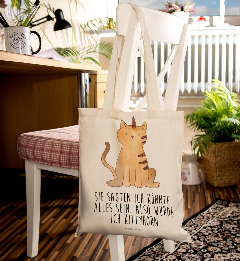 Tragetasche Einhorn Katze Beuteltasche, Beutel, Einkaufstasche, Jutebeutel, Stoffbeutel, Einhorn, Einhörner, Einhorn Deko, Pegasus, Unicorn, Katzer, Mieze, Regenbogen, Glitzer, Einhornpower, Erwachsenwerden, Katze, Katzenhorn, Einhornkatze, Kittyhorn