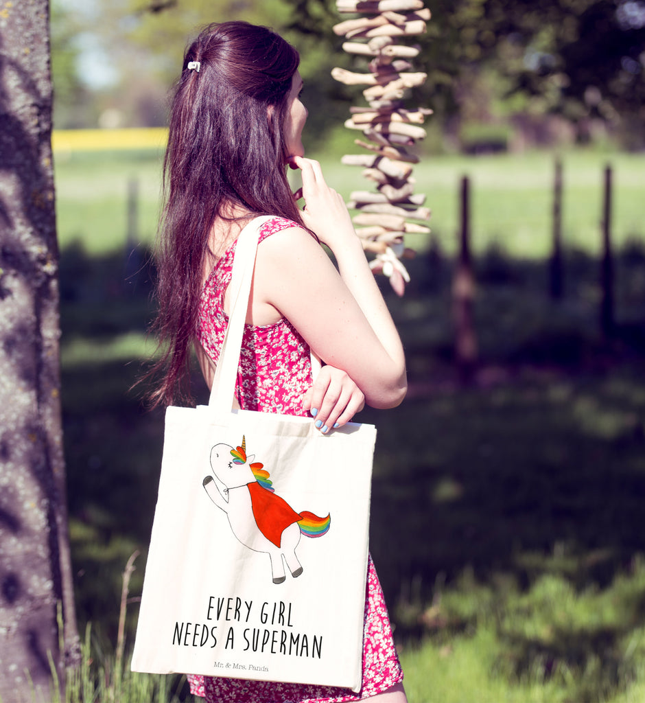 Tragetasche Einhorn Super Beuteltasche, Beutel, Einkaufstasche, Jutebeutel, Stoffbeutel, Einhorn, Einhörner, Einhorn Deko, Pegasus, Unicorn, Traummann, Superheld, Held, Freundin, Geschenk, Girl, Mädchen