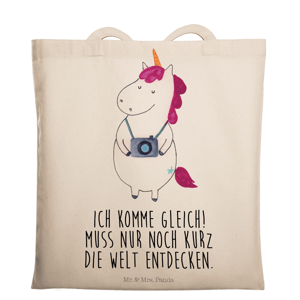 Tragetasche Einhorn Fotograf Beuteltasche, Beutel, Einkaufstasche, Jutebeutel, Stoffbeutel, Einhorn, Einhörner, Einhorn Deko, Pegasus, Unicorn, Fotograf, Fotografie, Kamera, Reisen, Weltreise, Weltenbummler, Urlaub, Tourist, Kurztrip, Reise, Städtereise