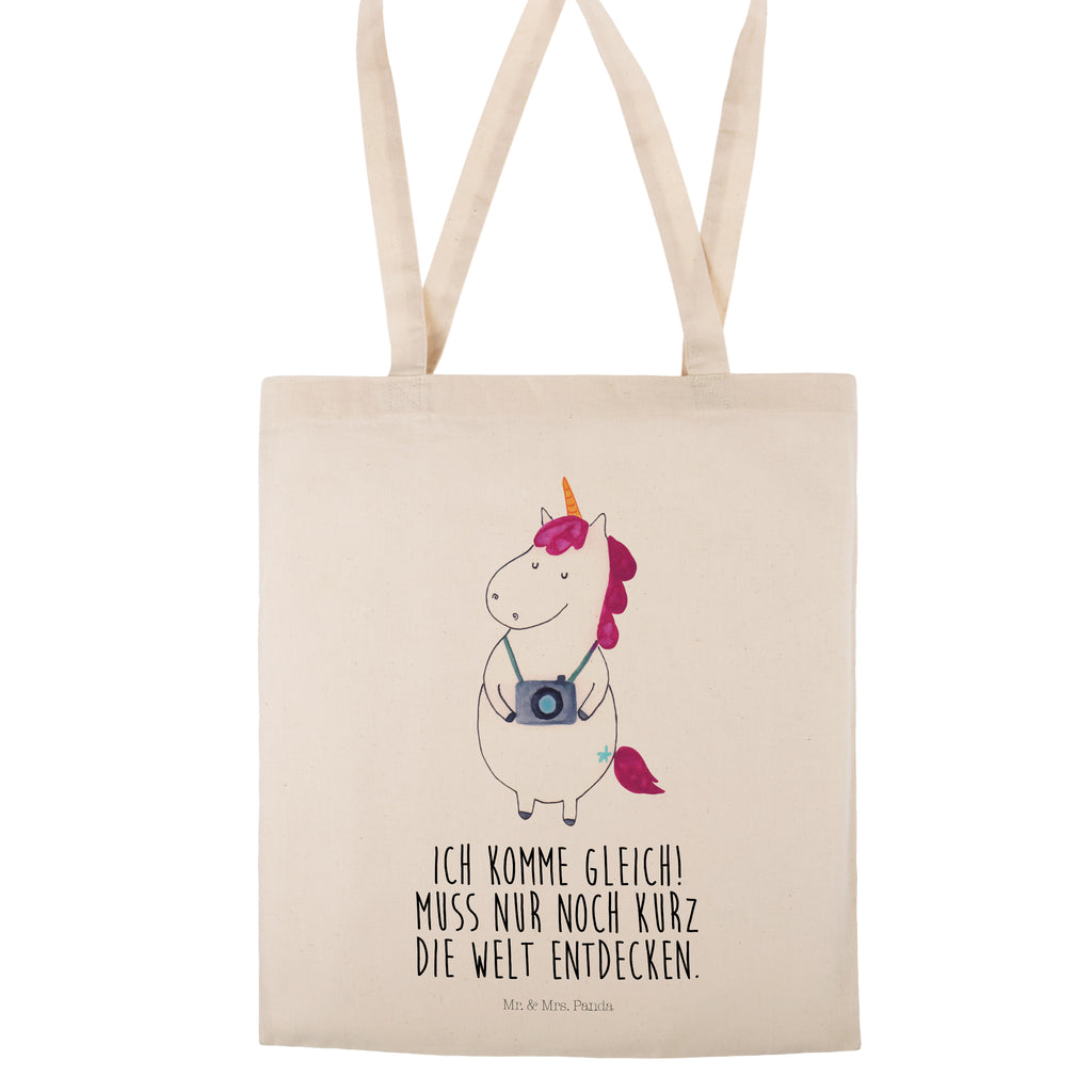 Tragetasche Einhorn Fotograf Beuteltasche, Beutel, Einkaufstasche, Jutebeutel, Stoffbeutel, Einhorn, Einhörner, Einhorn Deko, Pegasus, Unicorn, Fotograf, Fotografie, Kamera, Reisen, Weltreise, Weltenbummler, Urlaub, Tourist, Kurztrip, Reise, Städtereise