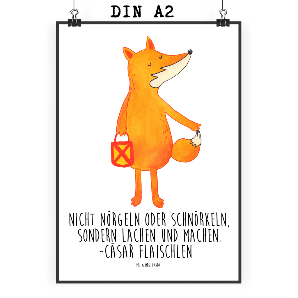 Poster Fuchs Laterne Poster, Wandposter, Bild, Wanddeko, Küchenposter, Kinderposter, Wanddeko Bild, Raumdekoration, Wanddekoration, Handgemaltes Poster, Mr. & Mrs. Panda Poster, Designposter, Kunstdruck, Posterdruck, Fuchs, Füchse, Spruch trösten, Liebeskummer Spruch, Laterne, Sankt Martin, Laternenumzug, Aufmuntern, Cäsar Otto Hugo Flaischlen