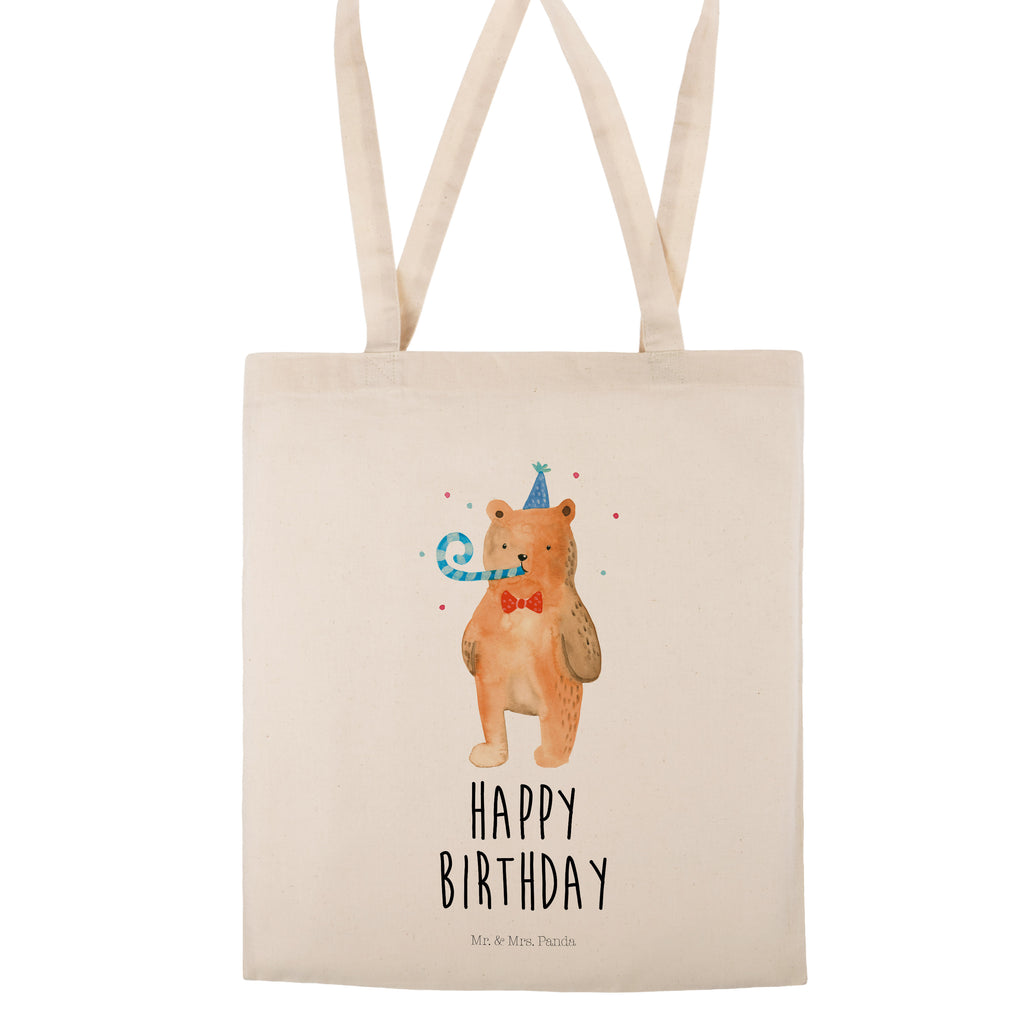 Tragetasche Birthday Bär Beuteltasche, Beutel, Einkaufstasche, Jutebeutel, Stoffbeutel, Bär, Teddy, Teddybär, Happy Birthday, Alles Gute, Glückwunsch, Geburtstag