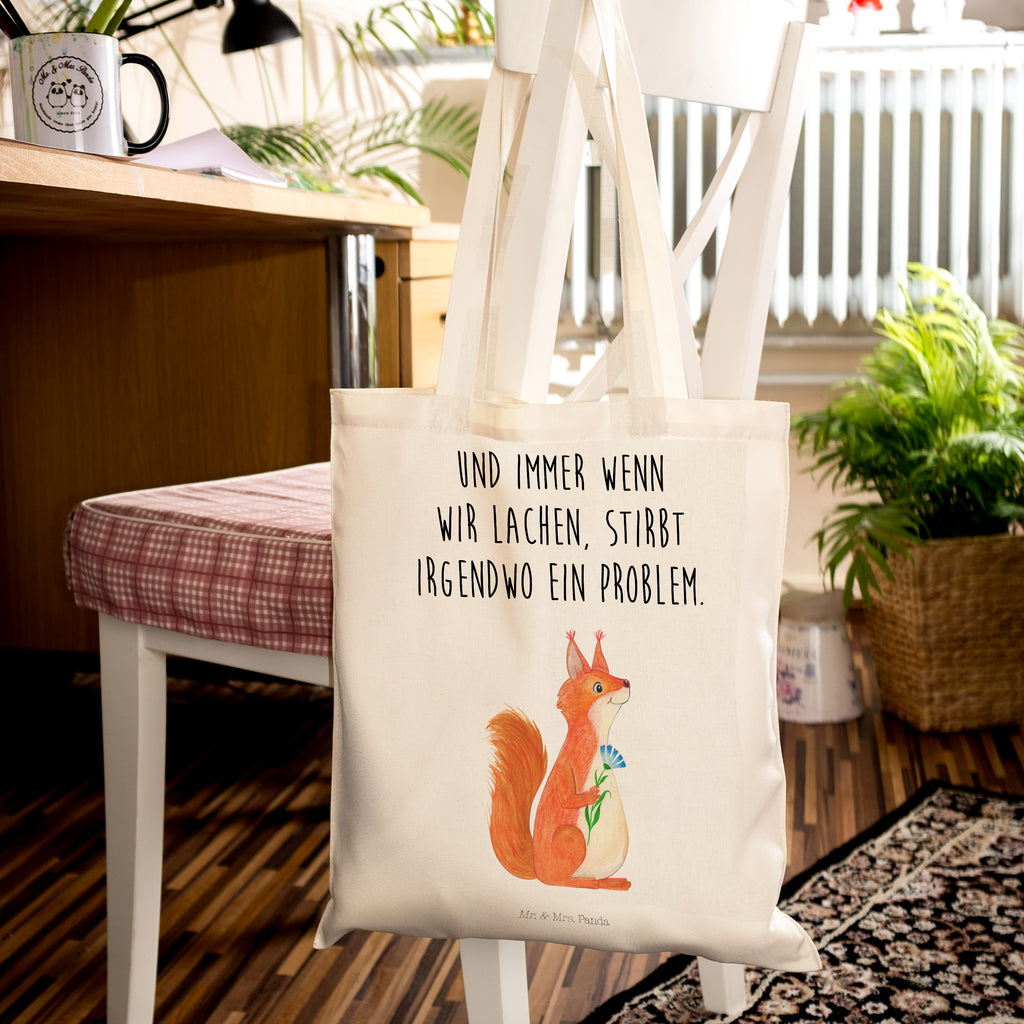 Tragetasche Eichhörnchen Blume Beuteltasche, Beutel, Einkaufstasche, Jutebeutel, Stoffbeutel, Tiermotive, Gute Laune, lustige Sprüche, Tiere, Eichhörnchen, Eichhorn, Spruch positiv, Lachen, Spaß, Motivation Sprüche, Motivation Bilder, glücklich Spruch, Spruch Deko