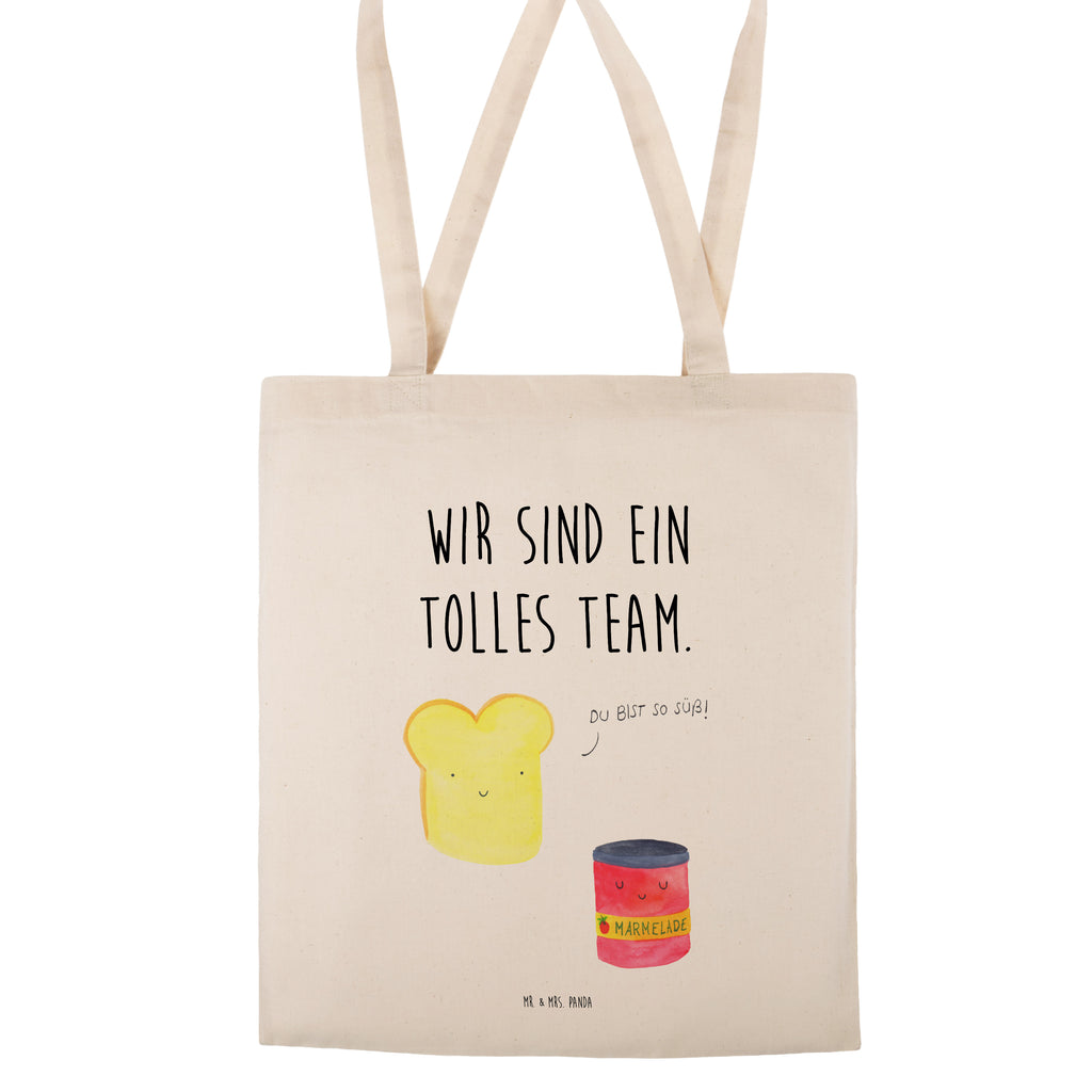 Tragetasche Toast & Marmelade Beuteltasche, Beutel, Einkaufstasche, Jutebeutel, Stoffbeutel, Tiermotive, Gute Laune, lustige Sprüche, Tiere, Toast, Marmelade, Dreamteam, süße Postkarte, süß, Küche Deko, Küche Spruch, Frühstück Einladung, Brot, Toastbrot