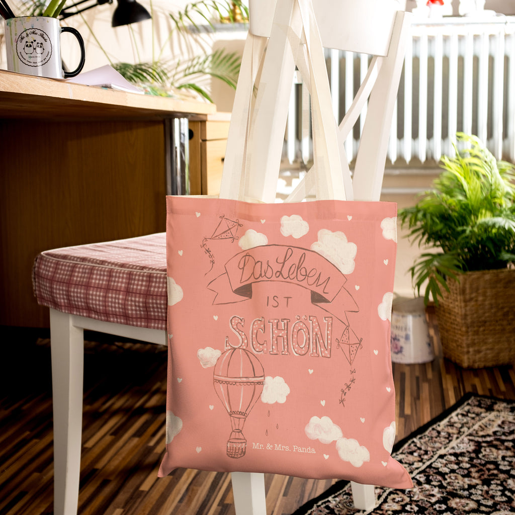 Tragetasche Heißluftballons Das Leben ist schön Beuteltasche, Beutel, Einkaufstasche, Jutebeutel, Stoffbeutel, Blumen Deko, Frühlings Deko, Sommer Deko, Dekoration, positive Botschaft, Naturliebhaber, Outdoor, Natur, Abenteuer, Heißluftballon, Leben, Das Leben ist schön, Spruch Leben, Zitat, Inspiration, erleben, glücklich sein, Deko Haus