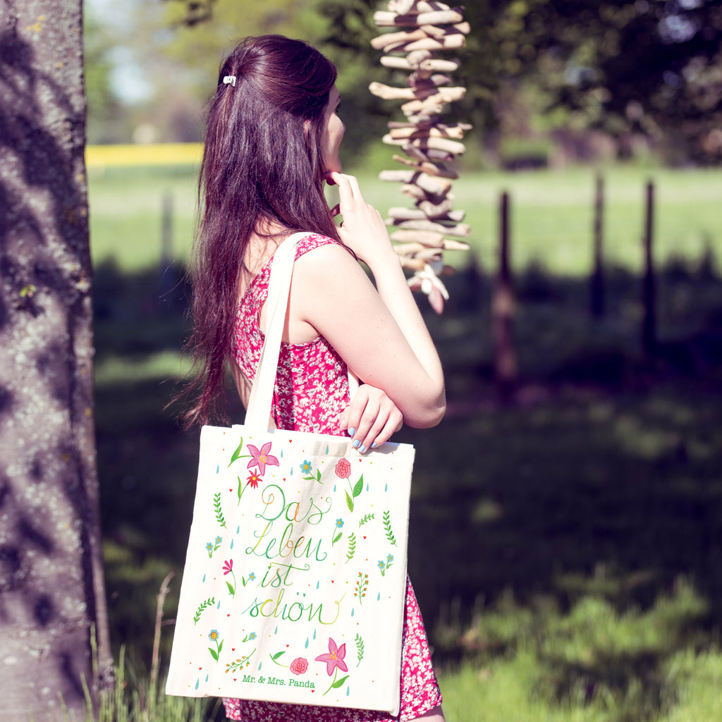Tragetasche Blumen Das Leben ist schön Beuteltasche, Beutel, Einkaufstasche, Jutebeutel, Stoffbeutel, Blumen Deko, Frühlings Deko, Sommer Deko, Dekoration, positive Botschaft, Naturliebhaber, Outdoor, Natur, Abenteuer, Blumen, Blümchen, Das Leben ist schön, Spruch über das Leben, Motivation Spruch, fröhlich sein, glücklich sein
