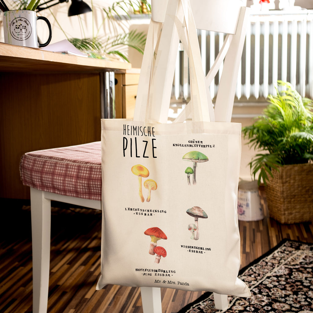 Tragetasche Heimische Pilze Beuteltasche, Beutel, Einkaufstasche, Jutebeutel, Stoffbeutel, Blumen Deko, Frühlings Deko, Sommer Deko, Dekoration, positive Botschaft, Naturliebhaber, Outdoor, Natur, Abenteuer, Pilze, Pilz, Glückspilz