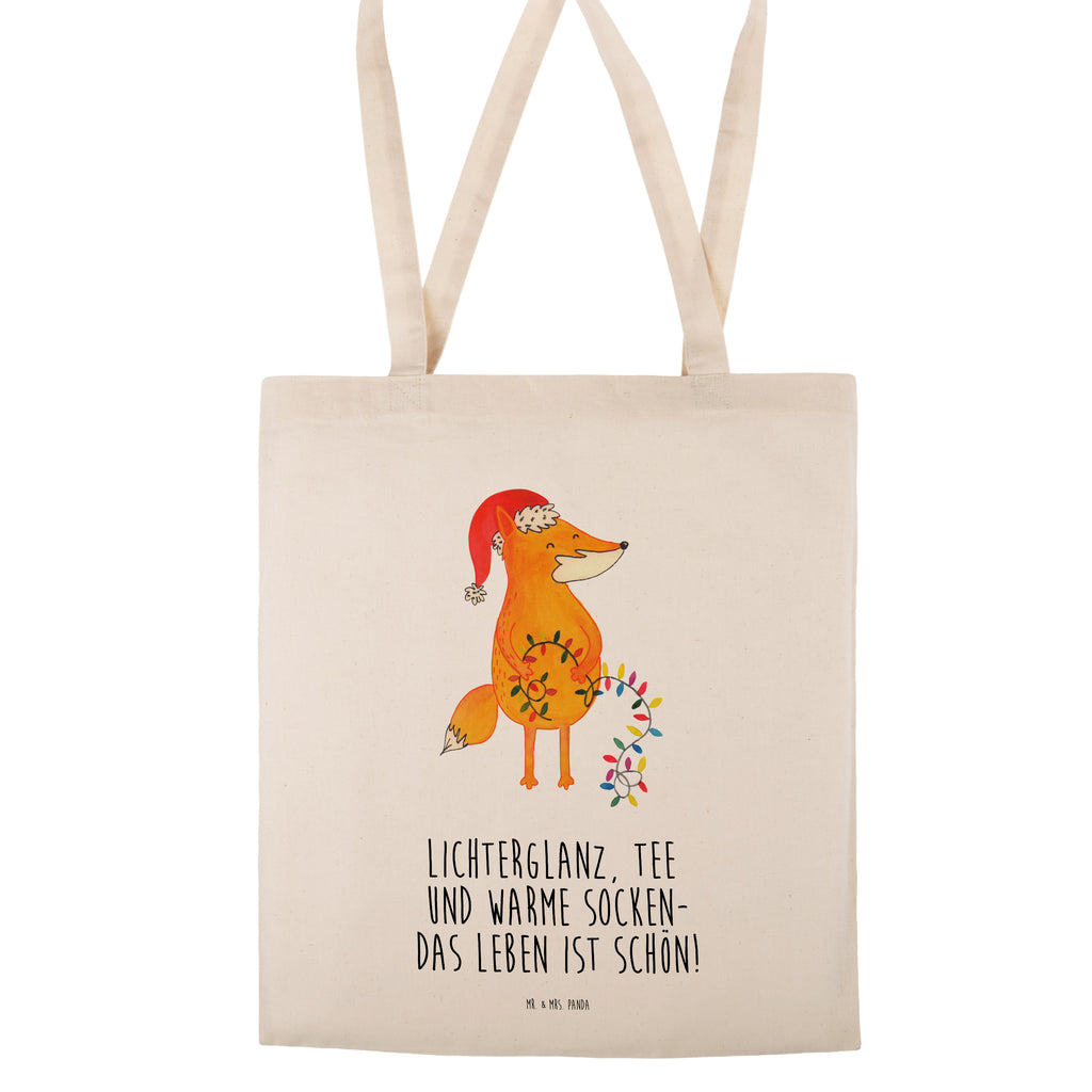 Tragetasche Fuchs Weihnachten Beuteltasche, Beutel, Einkaufstasche, Jutebeutel, Stoffbeutel, Winter, Weihnachten, Weihnachtsdeko, Nikolaus, Advent, Heiligabend, Wintermotiv, Fuchs, Füchse, Spruch schön, Geschenk Weihnachten, Weihnachtsmann, Weihnachtszeit