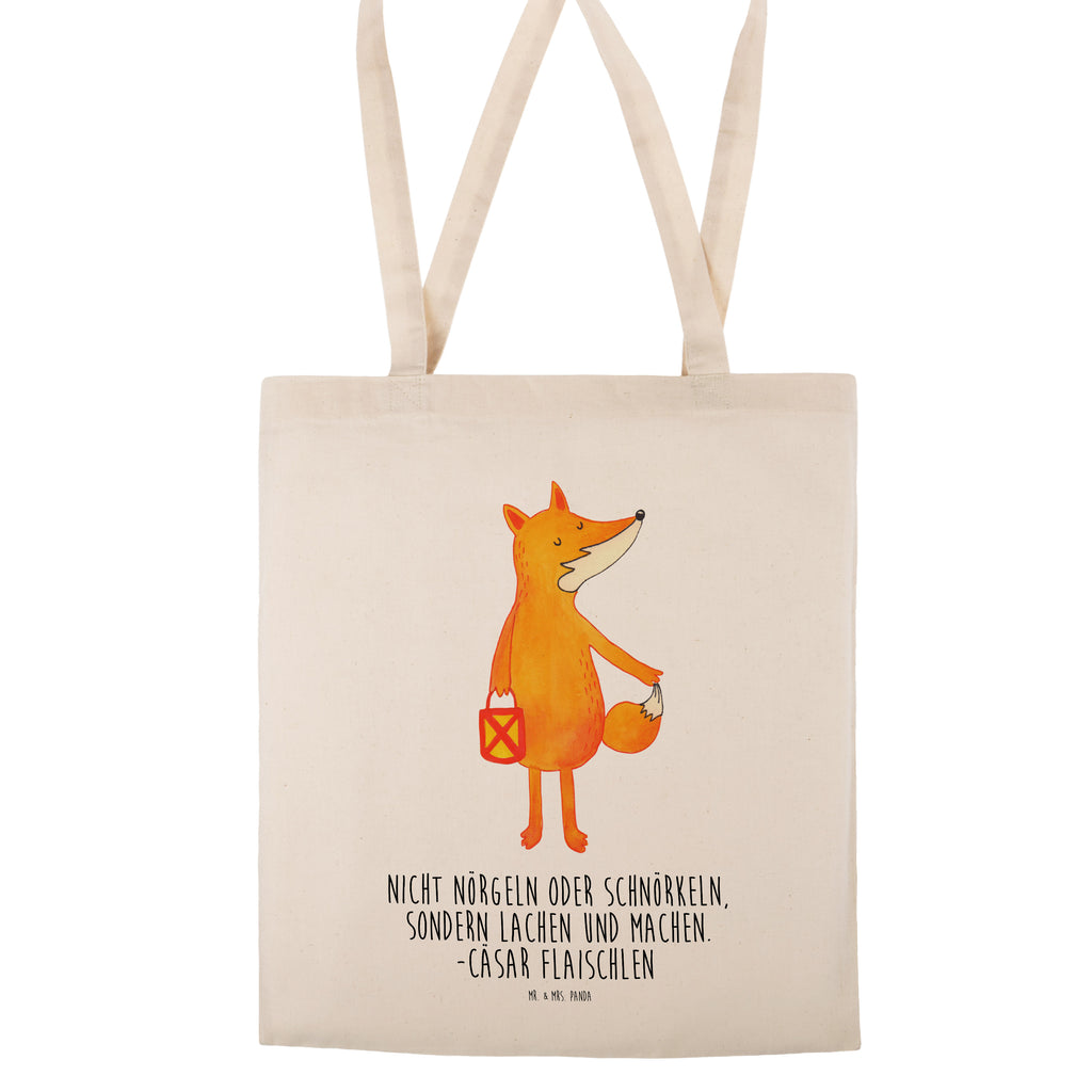 Tragetasche Fuchs Laterne Beuteltasche, Beutel, Einkaufstasche, Jutebeutel, Stoffbeutel, Fuchs, Füchse, Spruch trösten, Liebeskummer Spruch, Laterne, Sankt Martin, Laternenumzug, Aufmuntern, Cäsar Otto Hugo Flaischlen