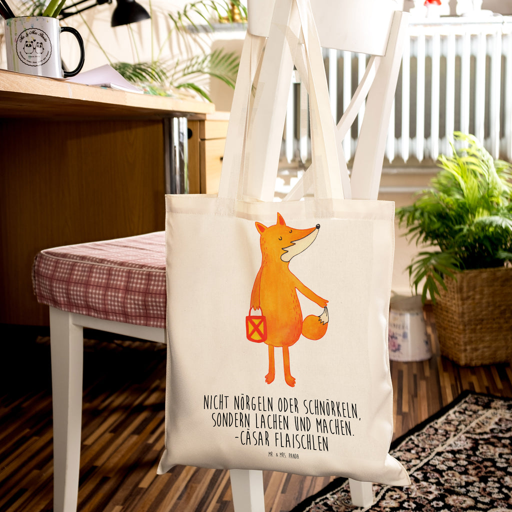 Tragetasche Fuchs Laterne Beuteltasche, Beutel, Einkaufstasche, Jutebeutel, Stoffbeutel, Fuchs, Füchse, Spruch trösten, Liebeskummer Spruch, Laterne, Sankt Martin, Laternenumzug, Aufmuntern, Cäsar Otto Hugo Flaischlen