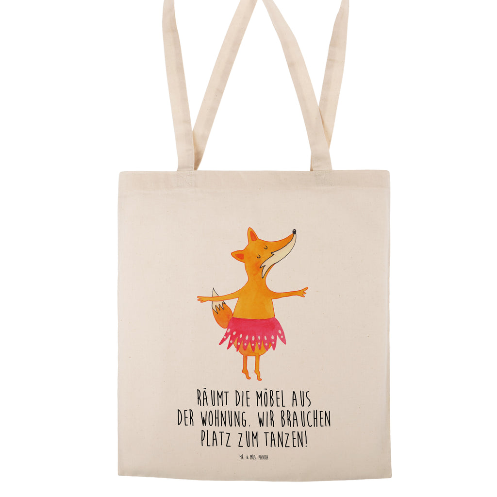 Tragetasche Fuchs Ballerina Beuteltasche, Beutel, Einkaufstasche, Jutebeutel, Stoffbeutel, Fuchs, Fuchs Spruch, Füchse, Füchsin, Ballerina, Ballett, Tänzerin, Tanzen, Party, Einladung, Geburtstag