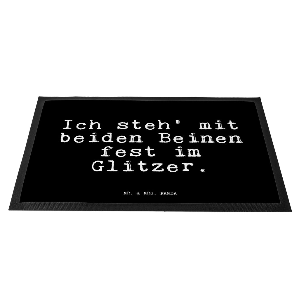 Fußmatte Fun Talk Ich steh' mit beiden Beinen fest im Glitzer. Türvorleger, Schmutzmatte, Fußabtreter, Matte, Schmutzfänger, Fußabstreifer, Schmutzfangmatte, Türmatte, Motivfußmatte, Haustürmatte, Vorleger, Spruch, Sprüche, lustig, Weisheiten, Zitate, Glizer Spruch Sprüche Weisheiten Zitate Lustig Weisheit Worte